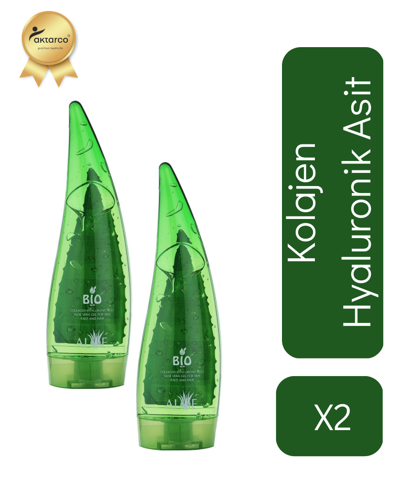 Aleo Vera Hyaluronik Asit + Kolajen Jel 250 Ml X 2 Adet | Bio