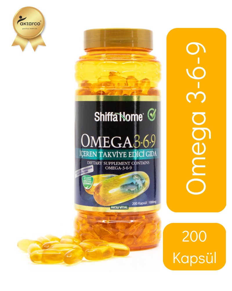 Omega 3-6-9 Gıda Takviyesi (200 Kapsül) | Shiffa Home