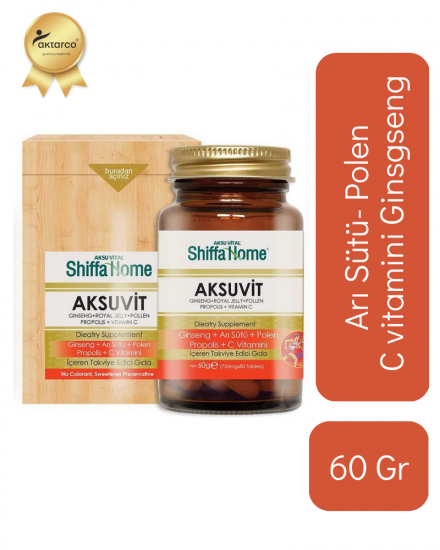 Aksuvit Ginseng Arı Sütü Gıda Takviyesi 80 Kapsül