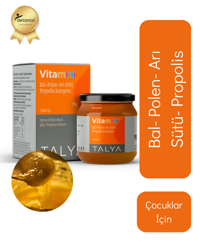 Vitamini Bal, Polen, Arı Sütü Karışımı Çocuklar İçin | Talya