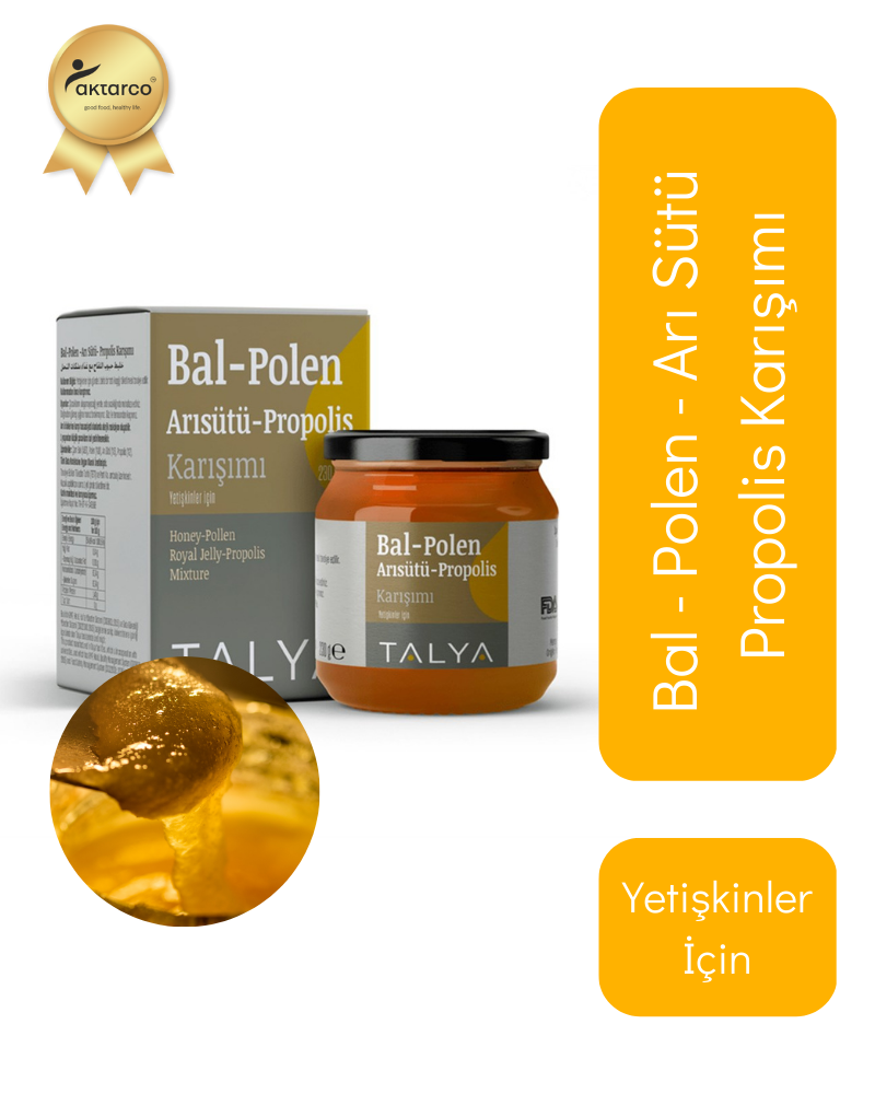 Bal, Polen, Arı Sütü Propolis Karşımı Yetişkinler İçin | Talya